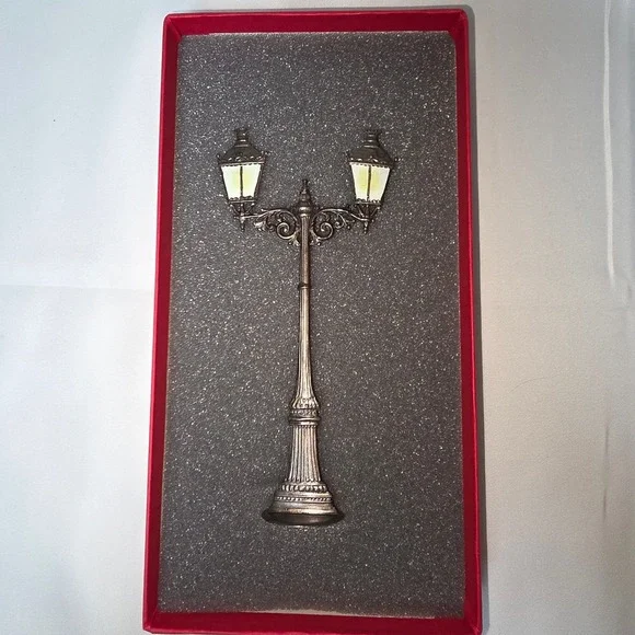Wilhelm Schweizer Bavarian Pewter Art Two Lamp Gaslight Miniature Boxed - Picture 5 of 6